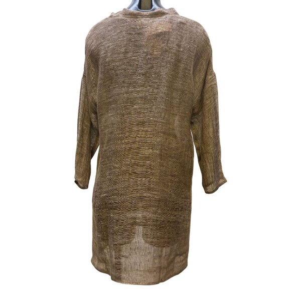 Linen Amber Linen Blouse Brown M - Picture 2 of 4